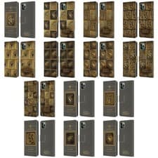 Image of HBO GAME OF THRONES GOLDEN SIGILS LEATHER BOOK CASE FOR APPLE iPHONE PHONES