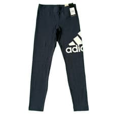 Image of Adidas Leggings Girls Navy Age 11-12 W24 L25 Tight 3 Stripe Tight Collant GN4082