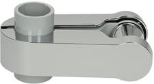 Image of Aqualisa Pinch Grip Shower Head Handset Holder 25mm Chrome & Grey Modern 910314