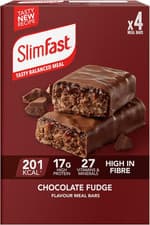 Image of Slimfast Chocolate Fudge Meal Bar, 17 G Protein, 201 Calories 4X60 G