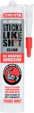 Image of EVO-STIK Sticks Like Sh*t Clear Adhesive 290ml Strong Grab All Weather Glue