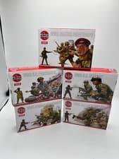 Image of Airfix 1/32 Soldiers Figures German, US, British Infantry/Paratroopers