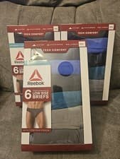Image of (3) Mens 3XL Reebok Low RISE Ultimate Comfort Performance Briefs 6 PACK