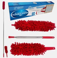 Image of Telescopic Microfibre Duster Extendable Long Feather Hand Cleaning Dusters