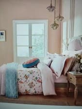 Image of Ted Baker Peppermint Duvet Cover Set Double 200 x 200cm Soft Pink Brand new