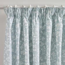 Image of Catherine Lansfield Brooke Floral 66x72 Inch Lined Pencil Pleat Curtains Two Pa