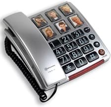 Image of Amplicomms BigTel 40 Plus Silver Corded Big Button Elderly Amplified Phone