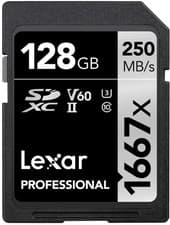 Image of Lexar Professional 1667X SD Card 128GB, SDXC UHS-II Memory Card, up to 250Mb/S R