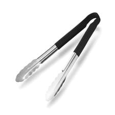 Image of Silicone Kitchen Tongs 12" Stainless Steel Handle Cooking BBQ Serving Salad