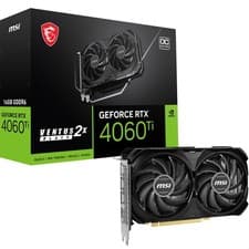 Image of MSI GeForce RTX 4060 Ti VENTUS 2X BLACK 16G OC Graphics Card - RTX 4060 Ti GPU,