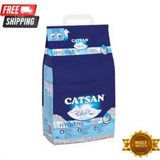 Image of CATSAN Hygiene Plus Non-Clumping Adult Cat and Kitten Litter 20L, 100% Natural