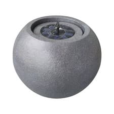 Image of Garden Water Feature Outdoor Solar Powered Modern Round Fountain Feature