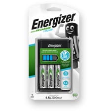 Image of ENERGIZER 1 Hour USB Battery Charger Inc 4 x AA 2300mAh Rechargeable Batteries