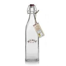 Image of Pack of 12 One Litre Kilner Vintage Oil Clip Top Glass Preserving Bottles