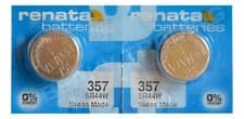 Image of 357 SR44W | RENATA | Silver Oxide Watch Battery | 1.55v | Value Pack of 2 Pcs