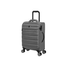 Image of IT Luggage Census 55cm Small Soft Suitcase with 8 Wheels TSA Lock Grey Skin