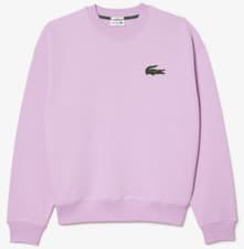 Image of Lacoste Unisex Loose Fit Fleece Sweatshirt in Pink. C39