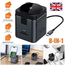 Image of USB C Multiport Adapter, 8-in-1 Docking Station with 100W PD Charging HDMI 4K