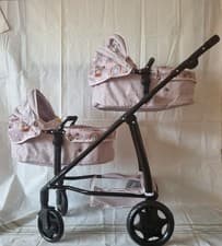 Image of Joie Junior Evalite Twin Pram Pushchair Light Pink/purple