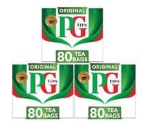 Image of PG Tips Original Tea Bags - 3 Cases x 80 Tea Bags (240 Total)