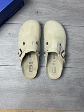 Image of Birkenstock Boston Clog Sand Size 5 UK Regular Footbed Brand New with Box