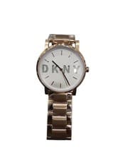 Image of DKNY Ladies Soho Rose Gold Plated Logo Watch NY2654