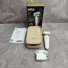 Image of Braun Silk-épil 9 Flex SES9-030 Epilator Women White Gold Wet Dry +Extras
