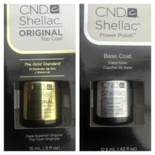 Image of CND Shellac Original Top & Base Coat Nail Polish Duo 15ml Bottle **CLEARANCE**