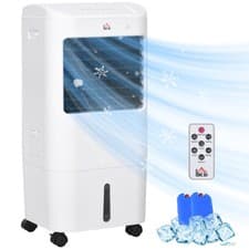Image of HOMCOM Portable Air Cooler with Humidifier, Remote, Oscillation, White