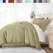 Image of ienjoy Home Hotel Collection Soft Brushed Microfiber Duvet Cover Set, Twin, Sage