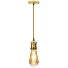 Image of 1 m, 2m Ceiling Light Fitting E27 Vintage Industrial Pendant Lamp Bulb Holder UK