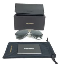 Image of Dolce & Gabbana Sunglasses DG2309 1108/6G Brushed Gunmetal w/ Grey Mirror Lenses
