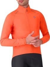 Image of Castelli Emergency 3 Rain Mens Cycling Jacket Orange Waterproof Windproof Bike