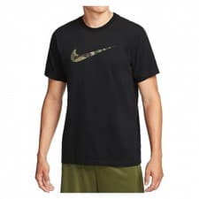 Image of NIKE Mens Black Dri-Fit Camo Short Sleeve T-Shirt Medium BNWT C2169