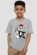 Image of The Nightmare Before Christmas Jack Skellington Kids T-Shirt Athletic Heather