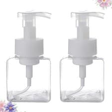 Image of 2 Pcs Soap Dispensing Bottles Foaming Pump Dispenser Lotion with Bubble Maker