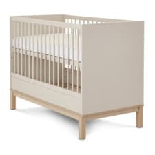 Image of Obaby Astrid Mini Cot Bed - White or Satin - Toddler BED Adjustable Height Base