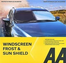 Image of AA Car Essential Windscreen Sun Shield and Frost Protection Winter Summer
