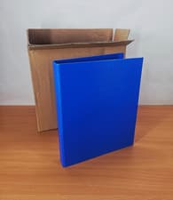 Image of 2-Ring Slim Line Ring Binder A4 25mm Blue Polypropylene – Pack of 9 – WX02003