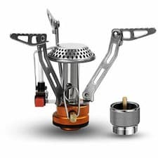 Image of PSKOOK Portable Camping Gas Stove Ultralight Backpacking Pocket Stove with Piezo