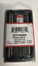 Image of Kingston 8gb 1600MHz 204 Pin CL11 DDR3 SODIMM Non-ECC UNBUFFERED 1.5v Memory
