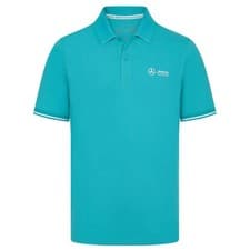 Image of Mercedes AMG Petronas F1 Team Teal Fanwear Polo Tee Shirt