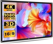 Image of 60" -150" Projector Screen HD Foldable Projection Curtain Outdoor Home Theater