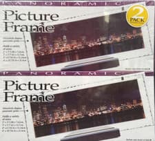 Image of Panoramic Picture Frame Vertical Horizontal Glass Frame Black Lacquer Base 2 NEW