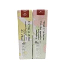 Image of Clinique Pop Longwear Lipstick 2 x 3.9g Matte 17 Latte Pop & 19 Petal Pop New