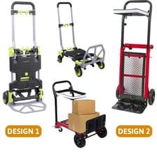 Image of 2-in-1 Hand Sack Truck Trolley, Folding Platform Cart Dolly, 120kg Load Capacity