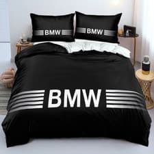Image of 02 Iconic Three-Stripe Automotive Duvet Cover Quilt Cover Set Custom Bed Decor