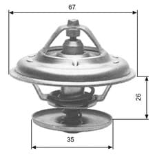 Image of GATES TH11680G1 THERMOSTAT, COOLANT FOR AUDI,BMW,JEEP,MERCEDES-BENZ,OPEL,PORSCHE