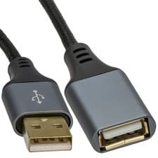 Image of PRO Metal USB 2.0 24AWG High Speed Cable EXTENSION Lead A Plug to Socket 1m/2/5m