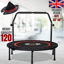 Image of 40'' / 48'' Foldable Mini Trampoline Fitness Jumper Rebounder Bouncer Exercise